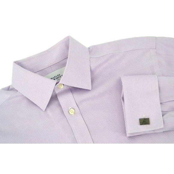 CHARLES TYRWHITT Men's Non Iron Classic Fit Dress Shirt - French Cuffs 15.5 (32) - Picture 1 of 5